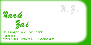 mark zai business card